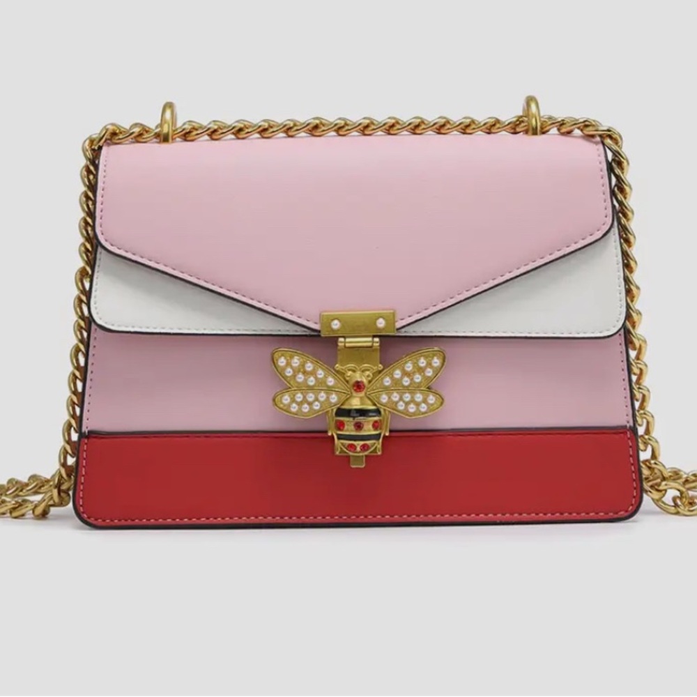 Keri jeweled bee crossbody in pink ombré! Absolutely stunning bag!